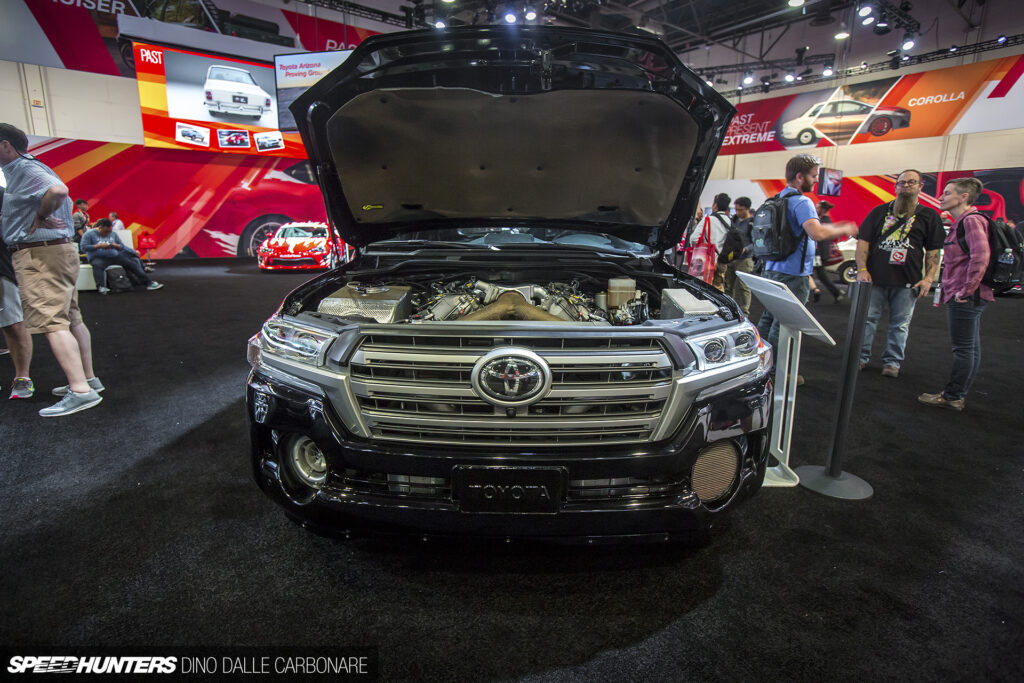 A Land Cruiser With Turbos In The&nbsp;Bumper