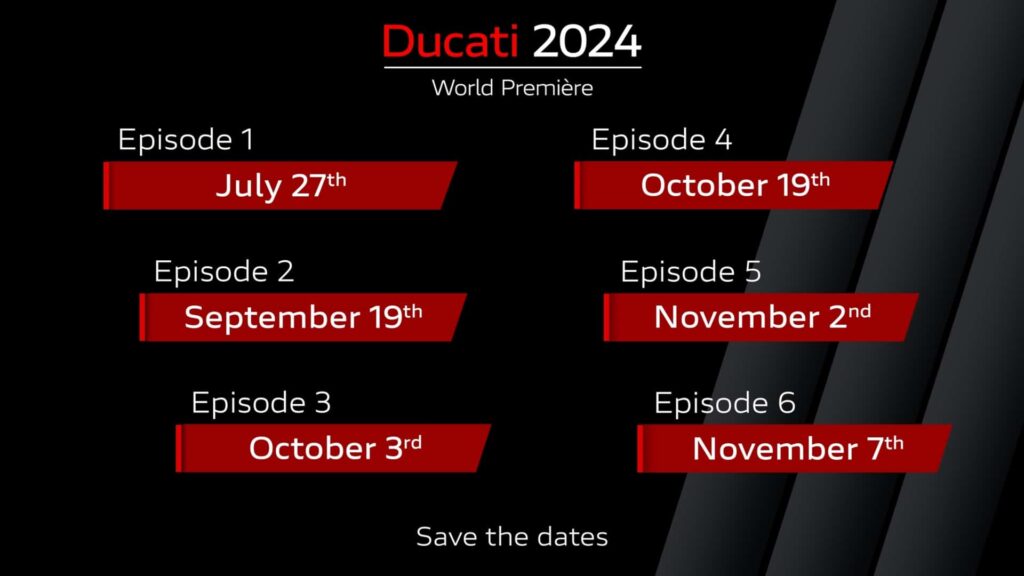 Les dates de la première mondiale Ducati 2024 sont là pour mettre à jour vos calendriers