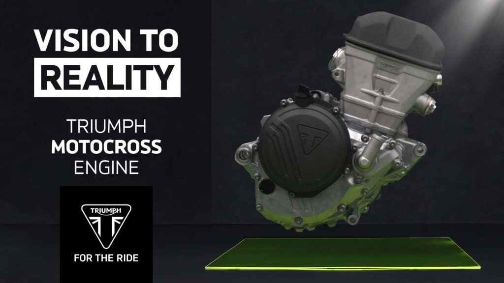 Jetez un coup d'œil au nouveau moteur de vélo de motocross de Triumph avec Ricky Carmichael