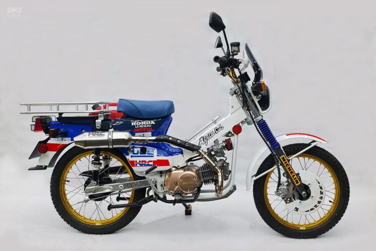Scooter d'aventure Honda Cub personnalisé