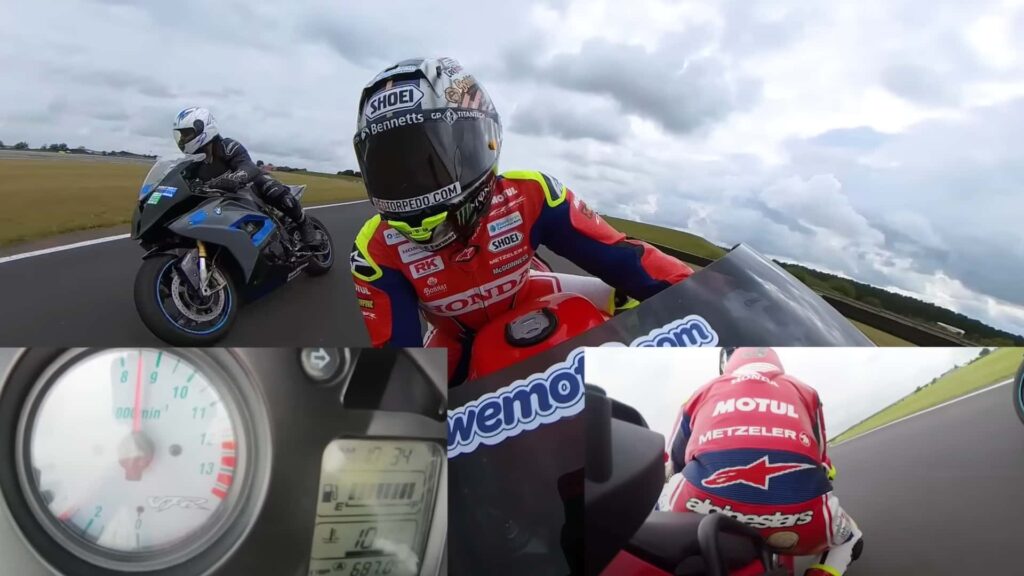Regardez John McGuinness envoyer une Honda VFR800 de 22 ans sur la bonne voie