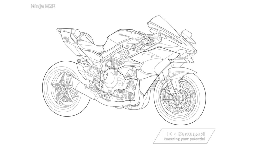 Kawasaki propose un livre de coloriage présentant nos motos préférées et plus encore