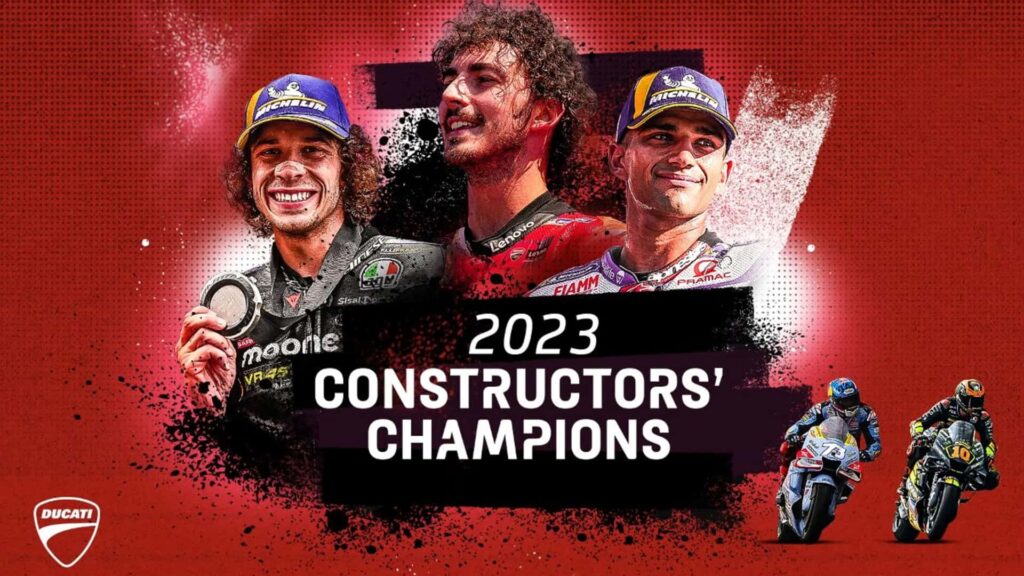 Ducati est champion du monde des constructeurs MotoGP 2023