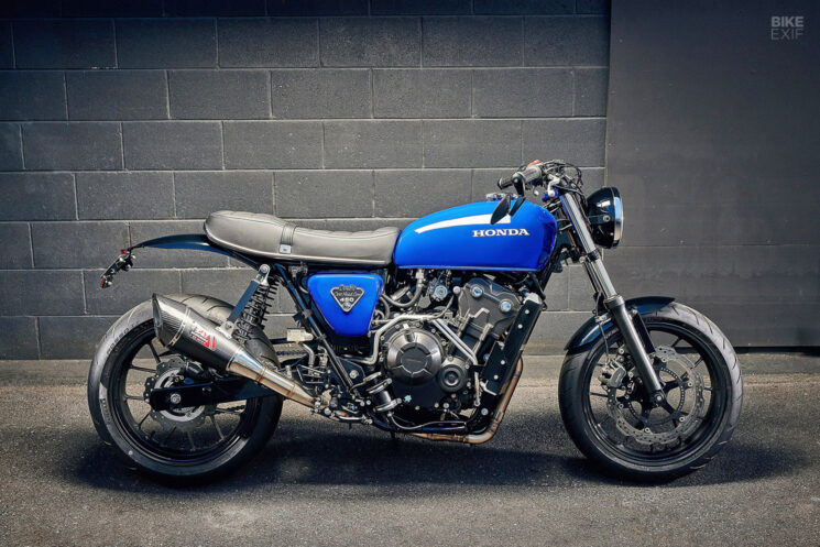 Honda CB450 restomod par Ellaspede
