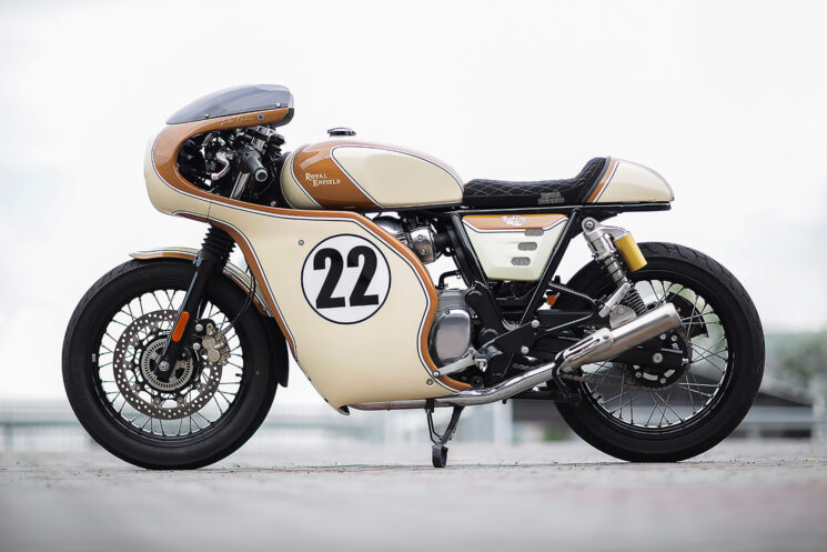 Café racer Royal Enfield Interceptor par Rollin Machines