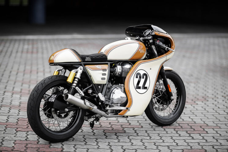 Café racer Royal Enfield Interceptor par Rollin Machines