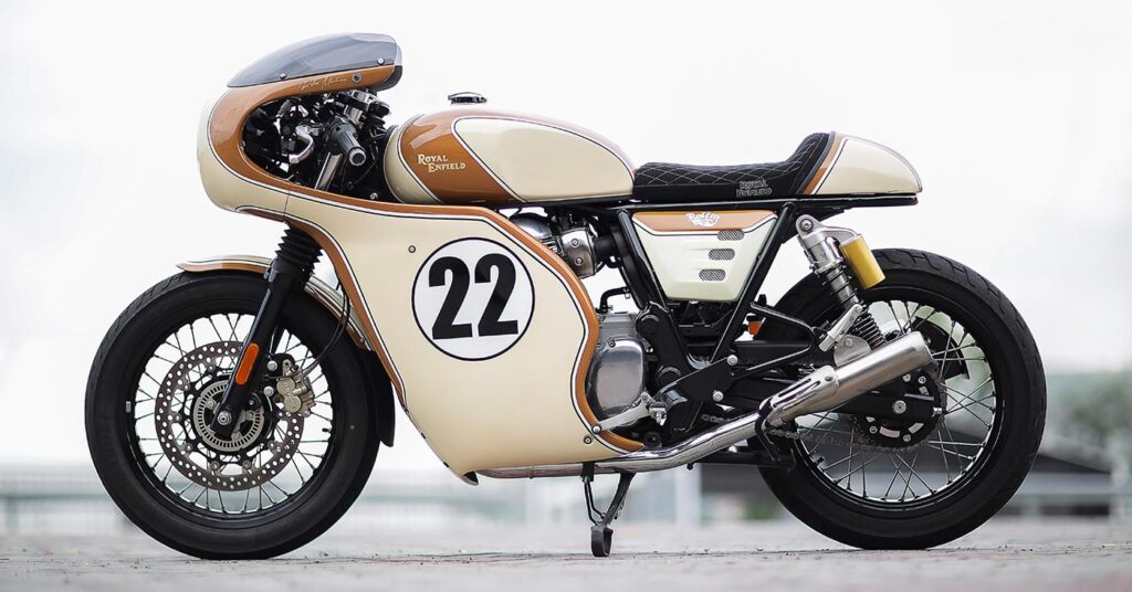Lecture rapide : un Royal Enfield Interceptor entièrement caréné et plus encore