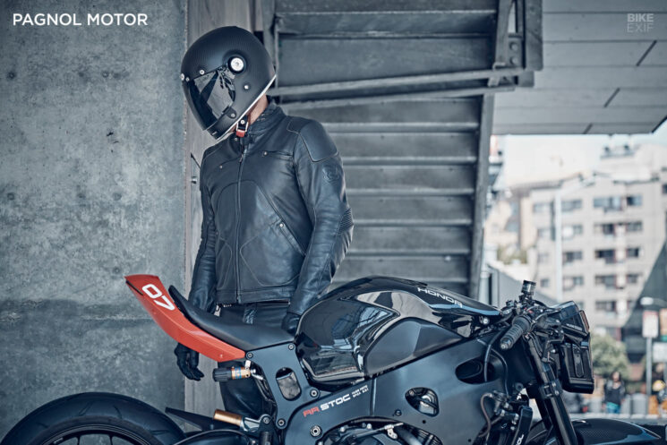 Blouson moto en cuir Pagnol Motor