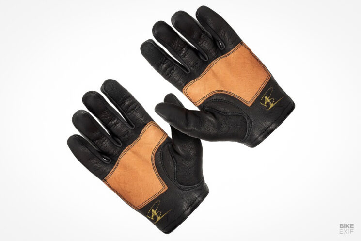 Gants de moto en cerf trempés par cloche marron
