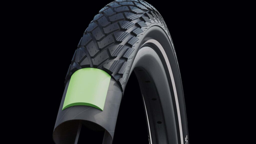 Les pneus de vélo Green Marathon de Schwalbe sont fabriqués à partir de matériaux recyclés