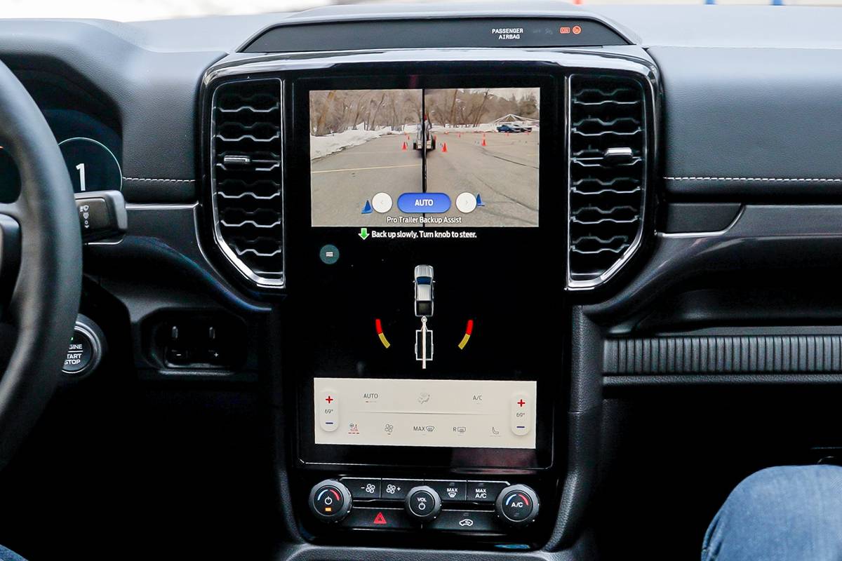 ford ranger xlt 2024 48 affichage de la console centrale intérieure jpg