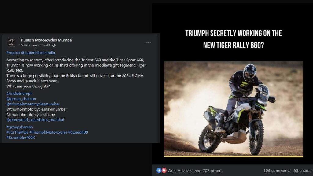 Triumph travaille-t-il sur un prochain Tiger Rally 660 ?