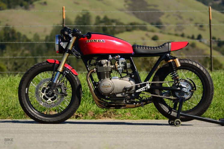 Honda CB550 café racer par Luis Baez
