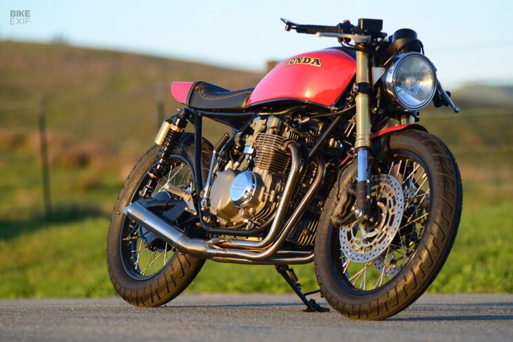 Honda CB550 café racer par Luis Baez