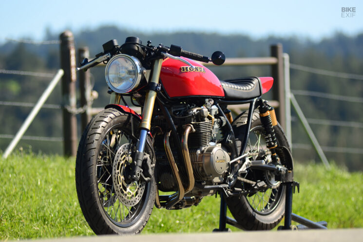 Honda CB550 café racer par Luis Baez