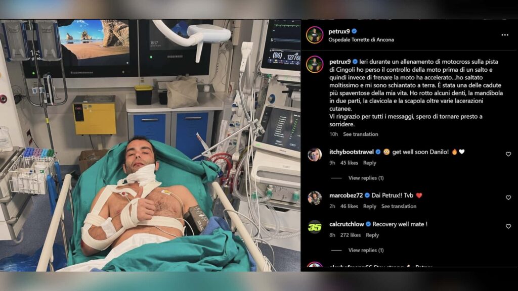 Danilo Petrucci subit un gros accident et de graves blessures lors d'un entraînement de motocross