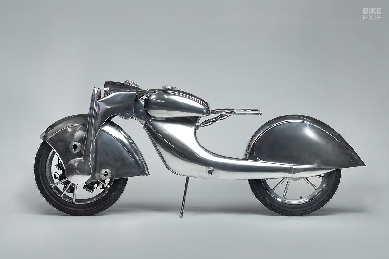 Art de la moto : une moto à traction avant de Rodsmith pour le musée Haas