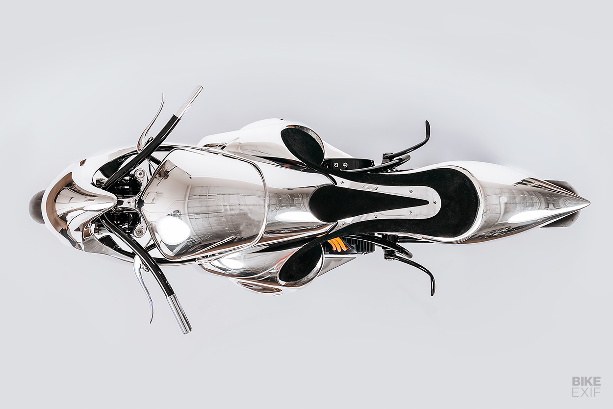 Moto électrique personnalisée par Baresteel pour le Haas Moto Museum
