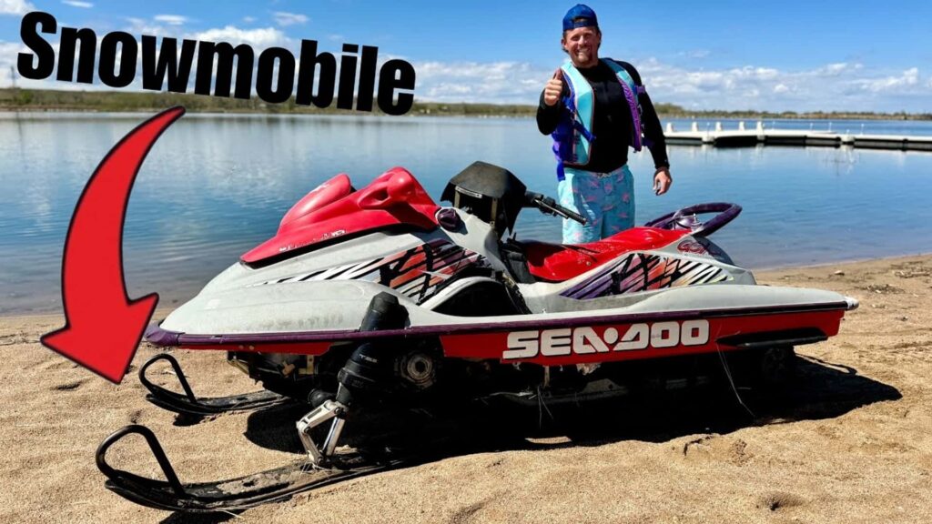 Ce type a transformé un jetski en motoneige