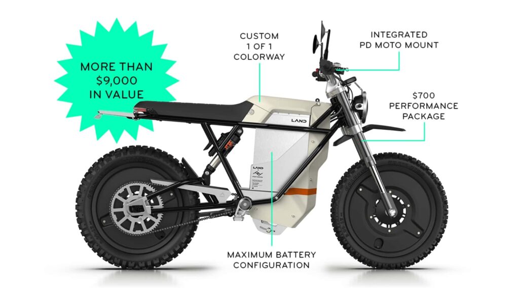 La collaboration de Peak Design avec le fabricant de motos électriques LAND ressemble à un plaisir dans la cour