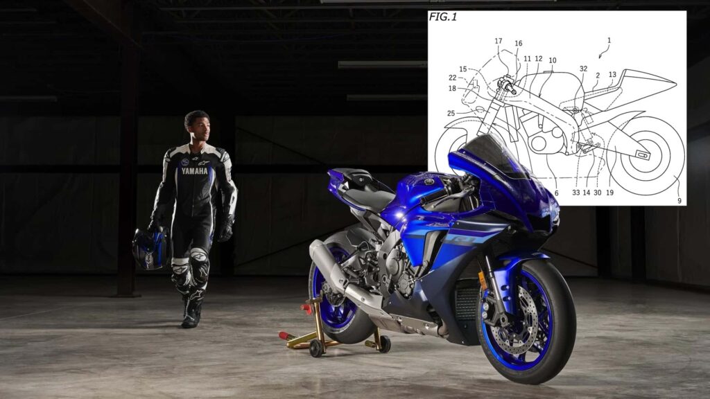 Yamaha fait breveter la suspension électronique de moto anti-plongée