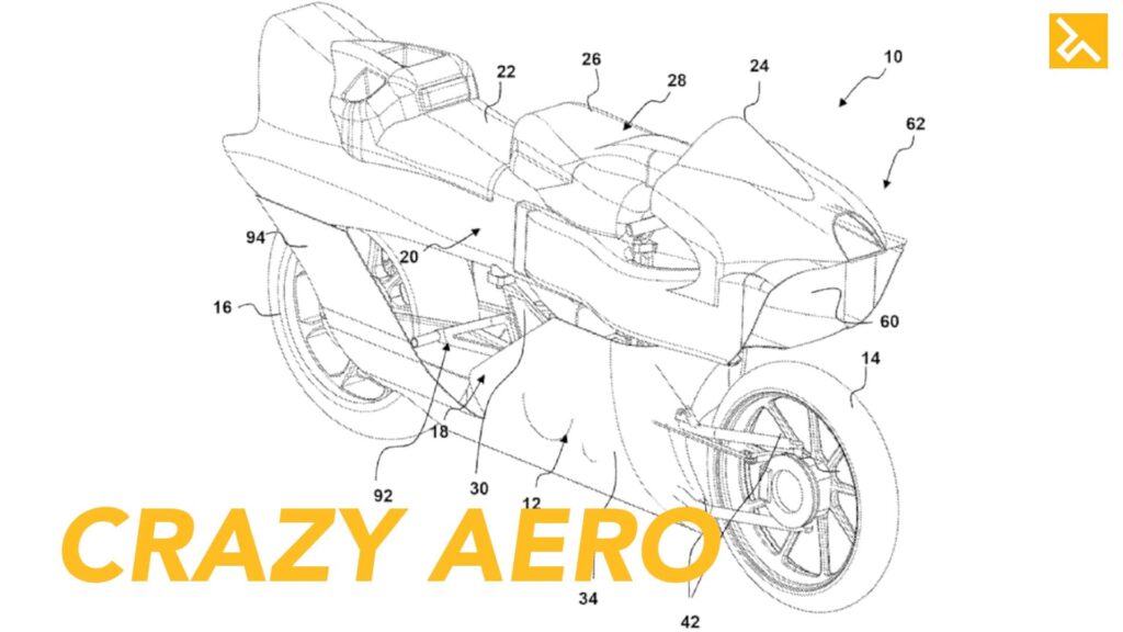 Ce brevet de moto a l'aérodynamisme le plus fou que nous ayons jamais vu
