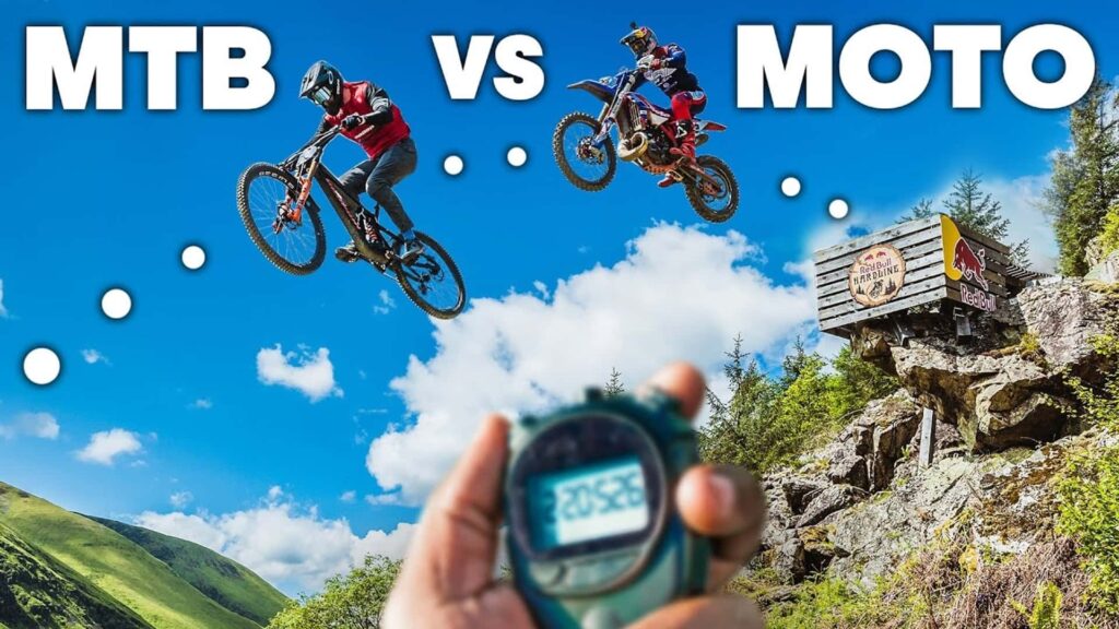 Un vélo tout-terrain sur un parcours de vélo de montagne est terrifiant à regarder