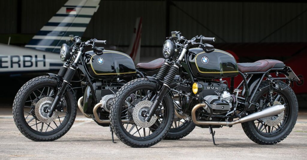 Couple puissant : BMW R100 Scramblers assortis par HB-Custom