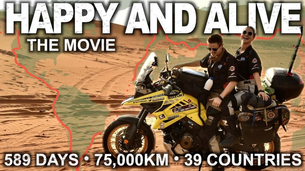 Ces gens viennent de faire le tour du monde à moto et d'établir un nouveau record