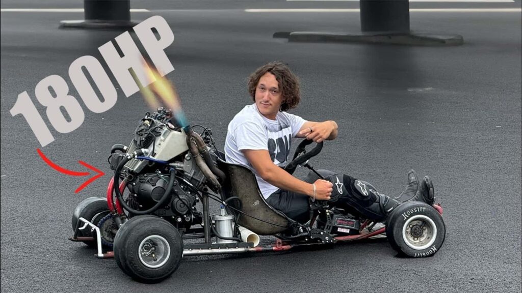 Un kart à levier de vitesse propulsé par une superbike est extrêmement douteux, comme vous pouvez l'imaginer