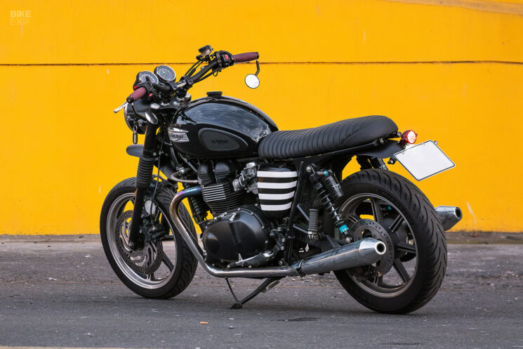 Essai sur route : pièces détachées Triumph Bonneville de Motone Customs