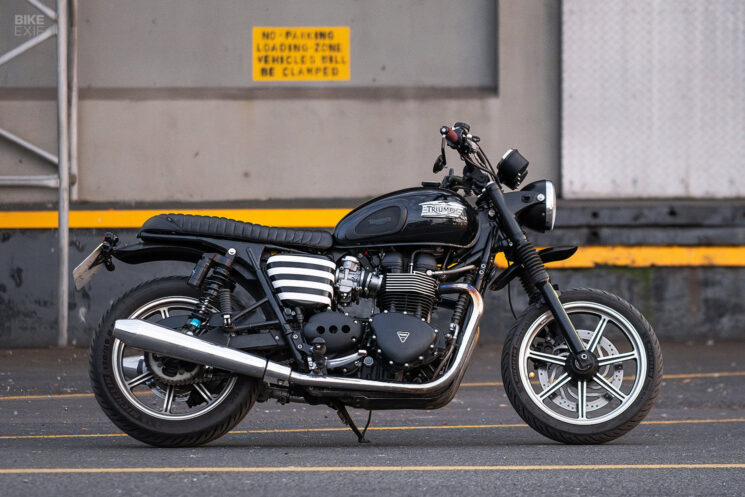 Essai sur route : pièces détachées Triumph Bonneville de Motone Customs
