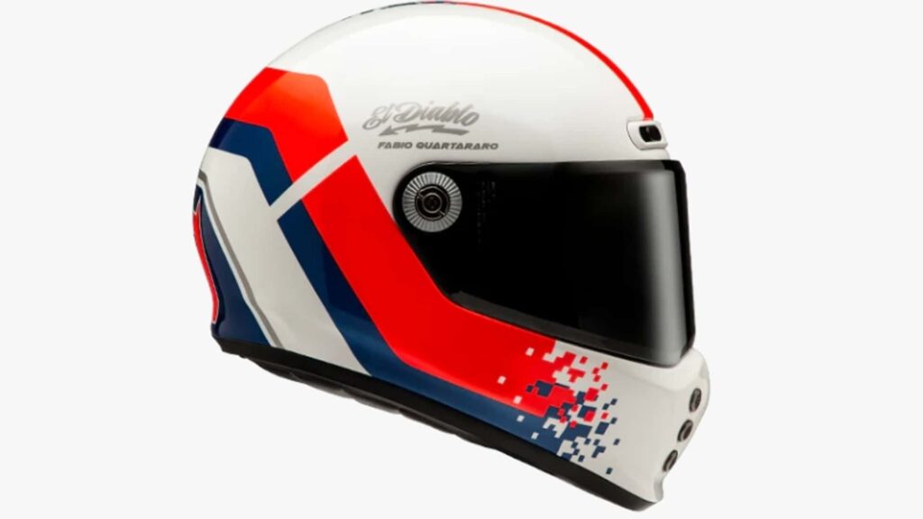 Le casque rétro de Hjc sponsorisé par Fabio Quartararo fait mal, mais il y a un problème