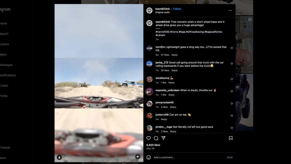 Regardez un UTV dépasser de manière hilarante une ligne de Trophy Trucks coincés, le conducteur se moque d'eux