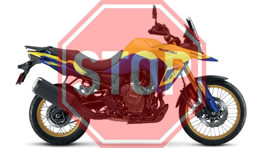 Suzuki annonce l'arrêt de la vente et de la conduite des V-Strom 800DE 2023-24 à cause du pneu arrière