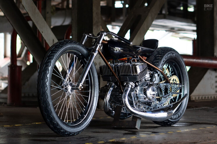 Moto de dragster bimoteur Yamaha RXZ 125 de FNG Works