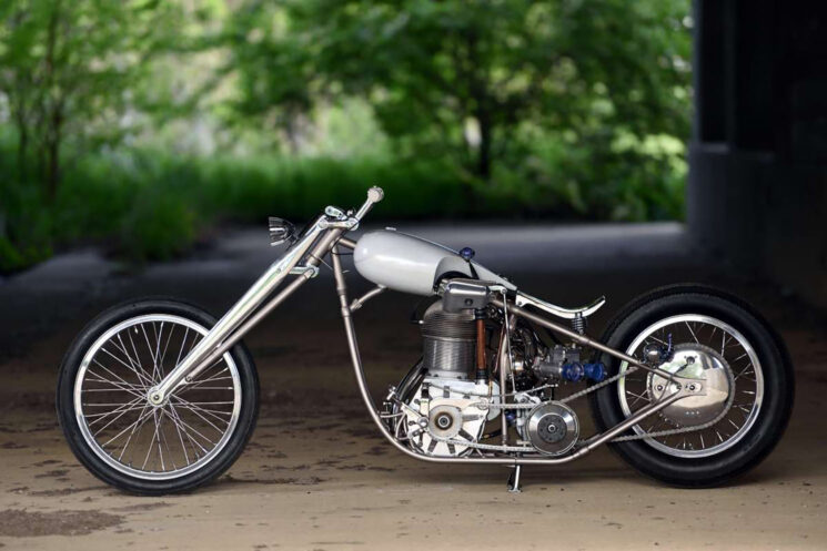 Chopper monocylindre Wright de 1 700 cm3 par Al Hackel