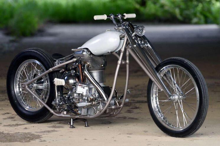Chopper monocylindre Wright de 1 700 cm3 par Al Hackel
