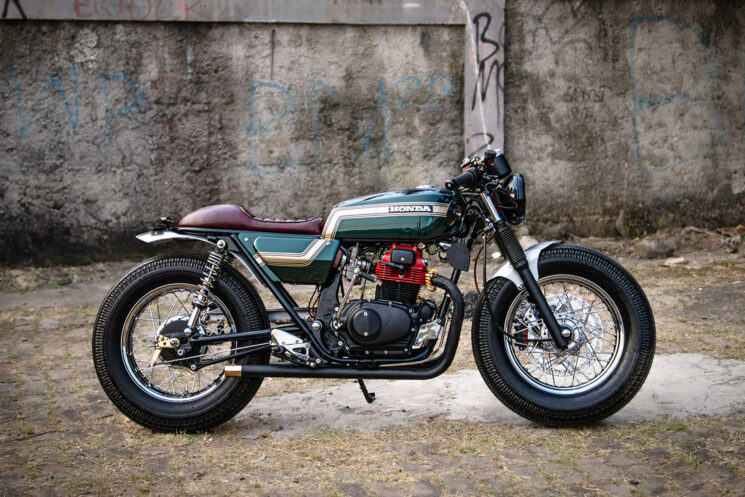 Honda CB200 café racer par Batakastem Garage