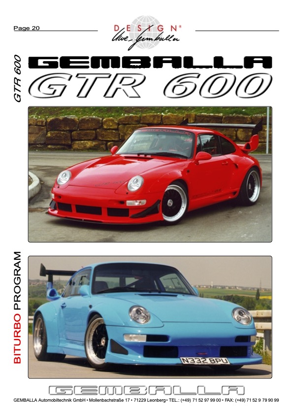GEMBALLA 1999 POUR 993 BITURBO 4