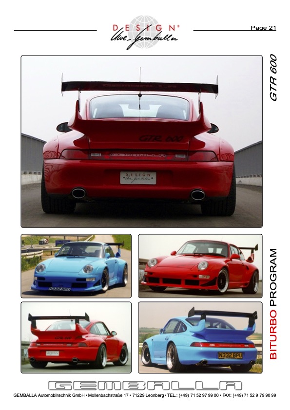 GEMBALLA 1999 POUR 993 BITURBO 5
