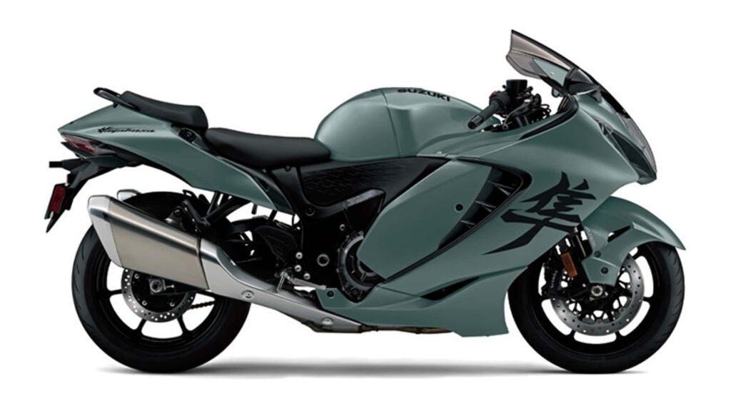 Suzuki montre Hayabusa vert mat et donne des vibrations de gobelin vert
