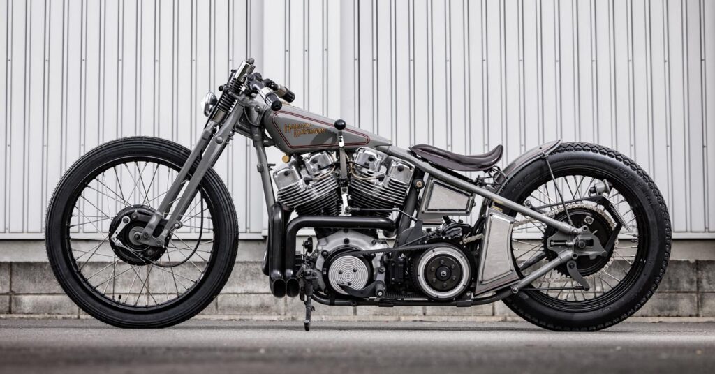 Focus étroit : une Harley Shovelhead inspirée des circuits de planches en provenance du Japon