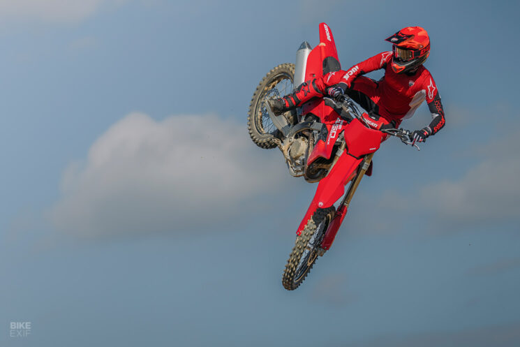 Ducati Desmo450 MX Motocross Race Bike en action