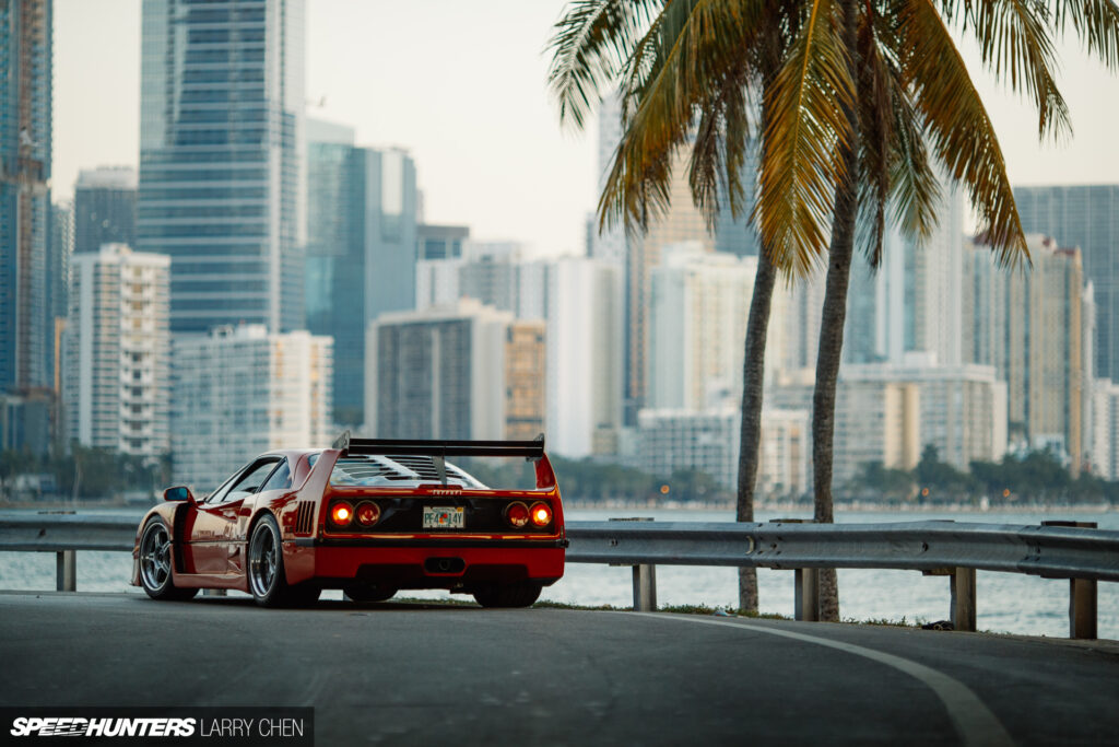 A Ferrari F40, Miami&nbsp;Style