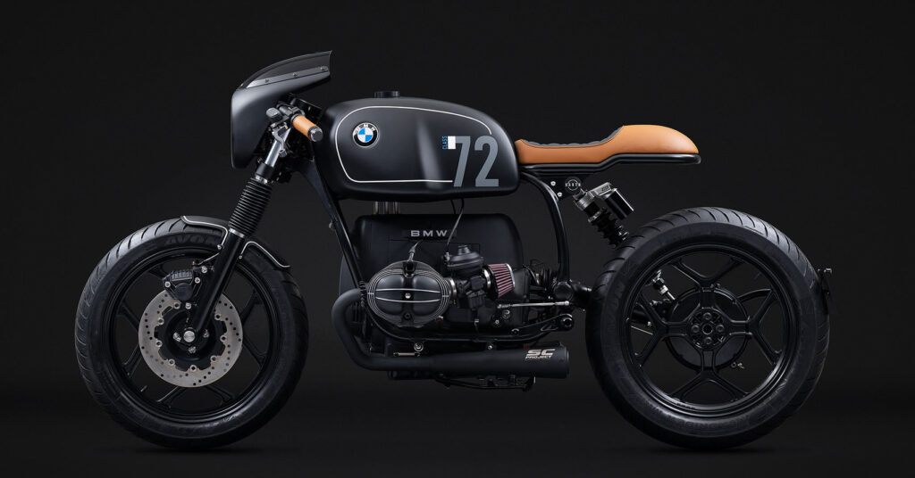 Dessin parallèles: une BMW R80 Café Racer minimaliste de Slovaquie