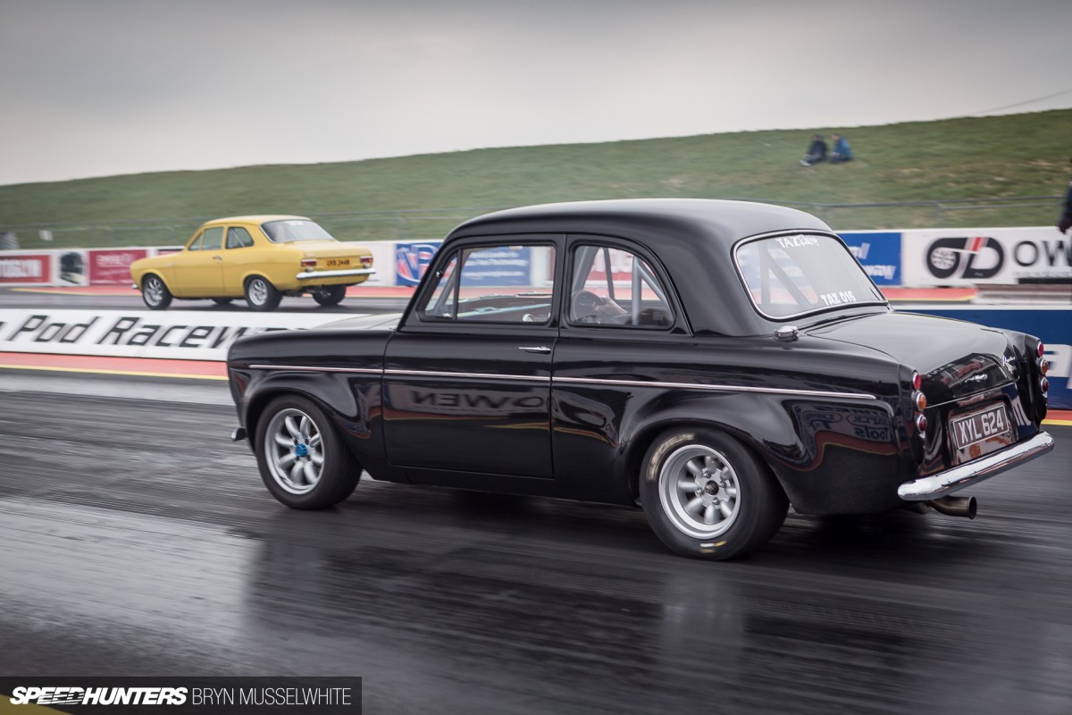 Old Skool Ford Fiesta 100e Cosworth Subaru Santa Pod (81 sur 84)