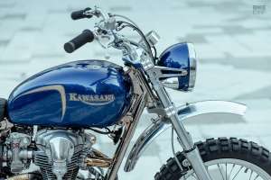 Traîneau du désert Kawasaki W650 par Dirty Dick's Motos