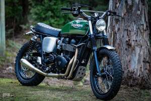Mean and Green : Une Triumph Scrambler 2014 optimisée pour la performance