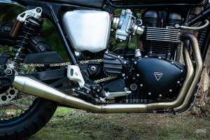 Mean and Green : Une Triumph Scrambler 2014 optimisée pour la performance